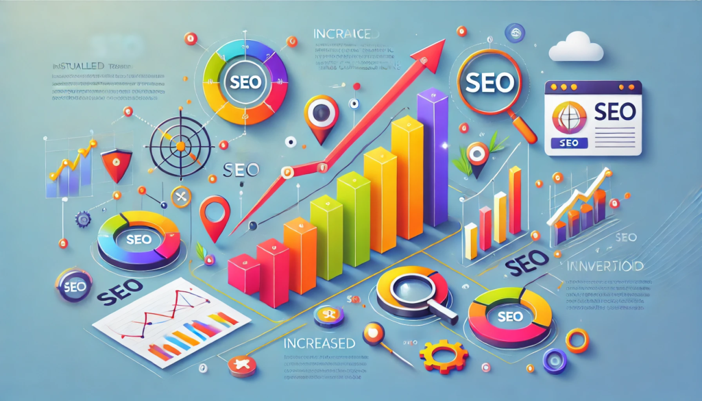 SEOの効果を視覚的に表現したインフォグラフィック